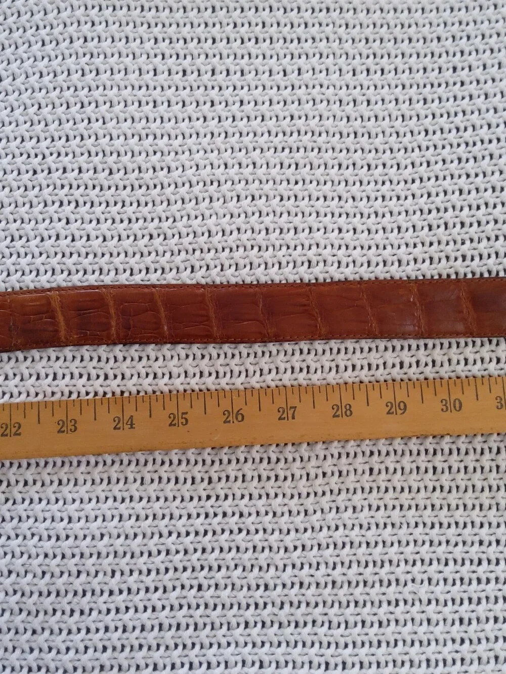 Vintage Genuine Crocodile Leather Belt Made In Italy Unisex